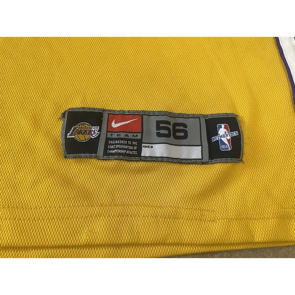 Nike Los Angeles Lakers Shaquille O'Neal #34 Sz 3XL 56 NBA Dri-FIT Yellow Jersey